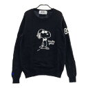 PEARLY GATES パーリーゲイツ × peanuts スヌーピー 長袖ニットセーター ブラック系 1 【中古】ゴルフウェア レディース