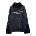 MASTER BUNNY EDITION マスターバニーエディション 2023年モデル ボア付 ラメ 長袖ニットセーター ウール混 ブラック系 2 【中古】ゴル...