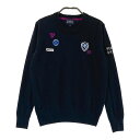 PEARLY GATES パーリーゲイツ 長袖ニットセーター ネイビー系 0 【中古】ゴルフウェア レディース