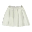 DESCENTE GOLF デサントゴルフ ニット プリーツスカート ホワイト系 M 【中古】ゴルフウェア レディース