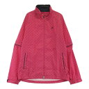 ADIDAS GOLF アディダスゴルフ レインジャケット ドット柄 ピンク系 【中古】ゴルフウェア レディース
