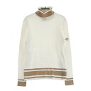 DESCENTE GOLF デサントゴルフ 2024年 タートル ニット セーター ホワイト系 M 【中古】ゴルフウェア レディース