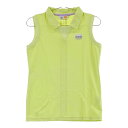 MUNSING WEAR マンシングウェア 襟付 ノースリーブシャツ グリーン系 M 【中古】ゴルフウェア レディース