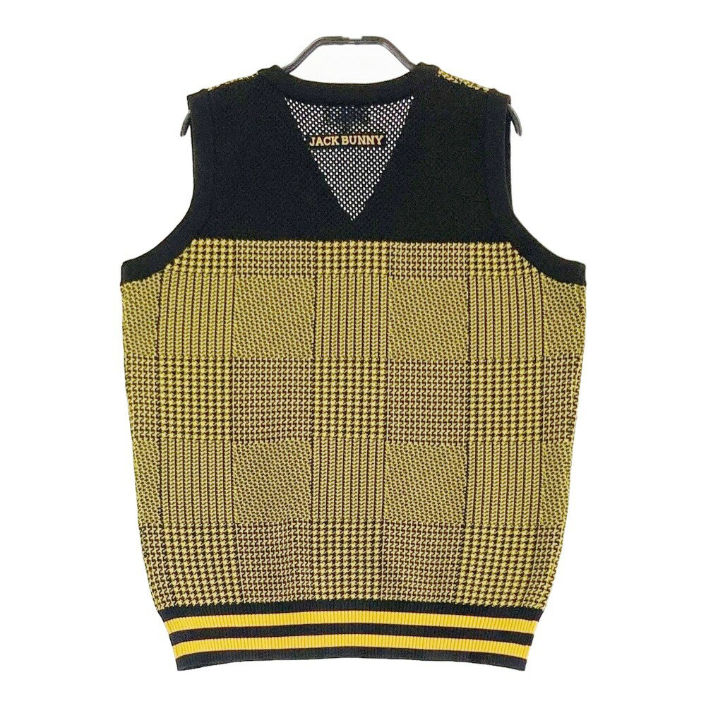 JACK BUNNY ジャックバニー ニットベスト イエロー系 1 【中古】ゴルフウェア レディース