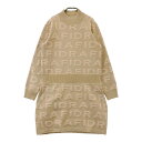 FIDRA フィドラ 長袖 ニットワンピース ブラウン系 M 【中古】ゴルフウェア レディース