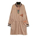 PW CIRCULUS ピーダブリュサーキュラス 長袖ワンピース 総柄 オレンジ系 2 【中古】ゴルフウェア レディース