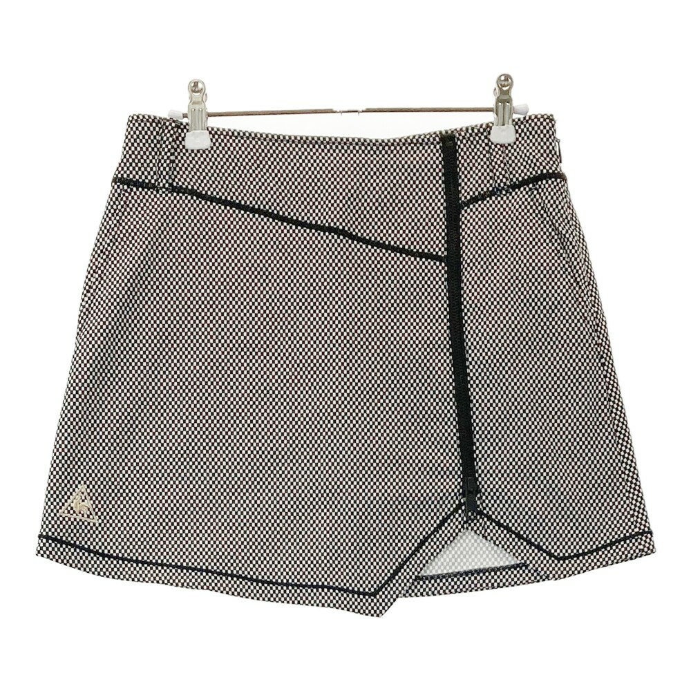 LE COQ GOLF ルコックゴルフ スカート フラッグチェック柄 ブラック系 9 【中古】ゴルフウェア レディ..