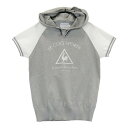 LE COQ GOLF ルコックゴルフ 半袖 ニットパーカー グレー系 L 【中古】ゴルフウェア レディース
