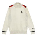 LE COQ GOLF ルコックゴルフ ハイネック ニットセーター ホワイト系 L 【中古】ゴルフウェア レディース