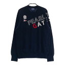 PEARLY GATES パーリーゲイツ カシミヤニットセーター ネイビー系 2 【中古】ゴルフウェア レディース