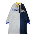 PEARLY GATES パーリーゲイツ 2024年モデル 裏起毛 長袖スウェットワンピース グレー系 1 【中古】ゴルフウェア レディース