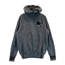 DANCE WITH DRAGON ダンスウィズドラゴン フード付き 長袖ニットセーター 星柄 グレー系 3 【中古】ゴルフウェア レディース