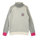 TOMMY HILFIGER GOLF トミー ヒルフィガーゴルフ タートルネック ニットセーター ワッペン 総柄 グレー系 M 【中古】ゴルフウェア レディー...
