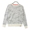 NEW BALANCE GOLF ニューバランス ニットセーター 総柄×ボーダー柄 グレー系 2 【中古】ゴルフウェア レディース
