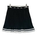PGG PEARLY GATES パーリーゲイツ プリーツスカート ブラック系 1 【中古】ゴルフウェア レディース
