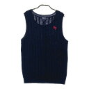PEARLY GATES パーリーゲイツ ニットベスト ネイビー系 2 【中古】ゴルフウェア レディース