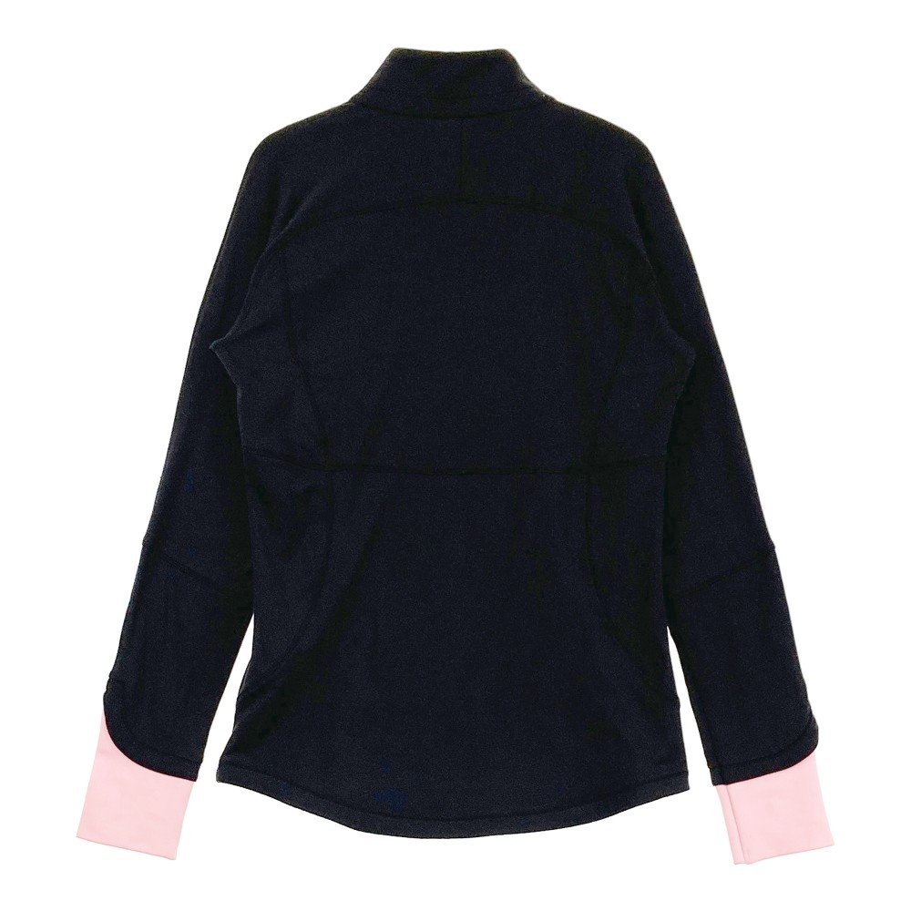 DESCENTE GOLF デサントゴルフ 長袖ハーフジップTシャツ ブラック系 M 【中古】ゴルフウェア レディース