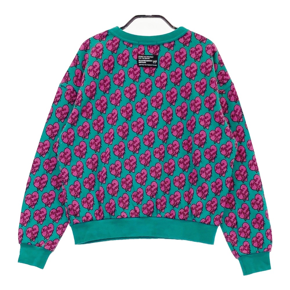 MASTER BUNNY EDITION マスターバニーエディション 2024年モデル ニットセーター ハート柄 グリーン系 0 【中古】ゴルフウェア レディース