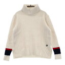 BRIEFING GOLF ブリーフィング タートルネック ウール混 ニットセーター ホワイト系 L 【中古】ゴルフウェア レディース