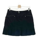 MUNSING WEAR マンシングウェア インナー付 スカート ブラック系 【中古】ゴルフウェア レディース(4)