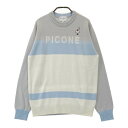 PICONE CLUB ピッコーネクラブ ウール混 ニットセーター グレー系 1 【中古】ゴルフウェア レディース