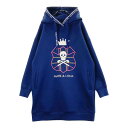 MARK&LONA マークアンドロナ スウェット フード 長袖ワンピース ネイビー系 38 【中古】ゴルフウェア レディース