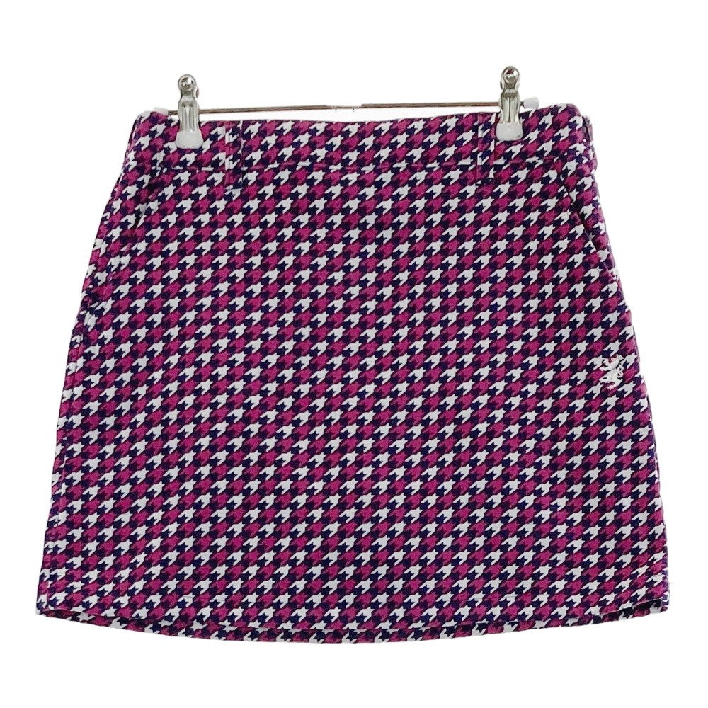 ADMIRAL アドミラル インナー付 ストレッチスカート 千鳥柄 パープル系 M 【中古】ゴルフウェア レディース