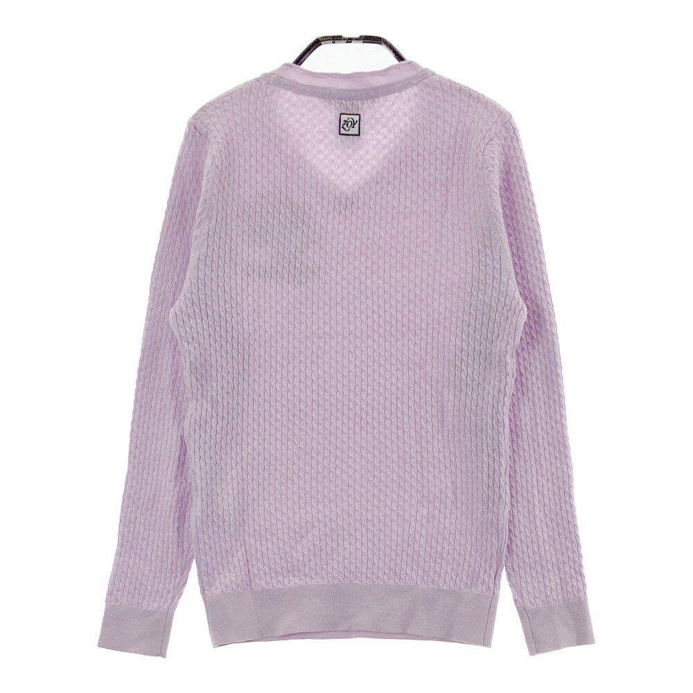 ZOY ゾーイ ニットセーター パープル系 36 【中古】ゴルフウェア レディース