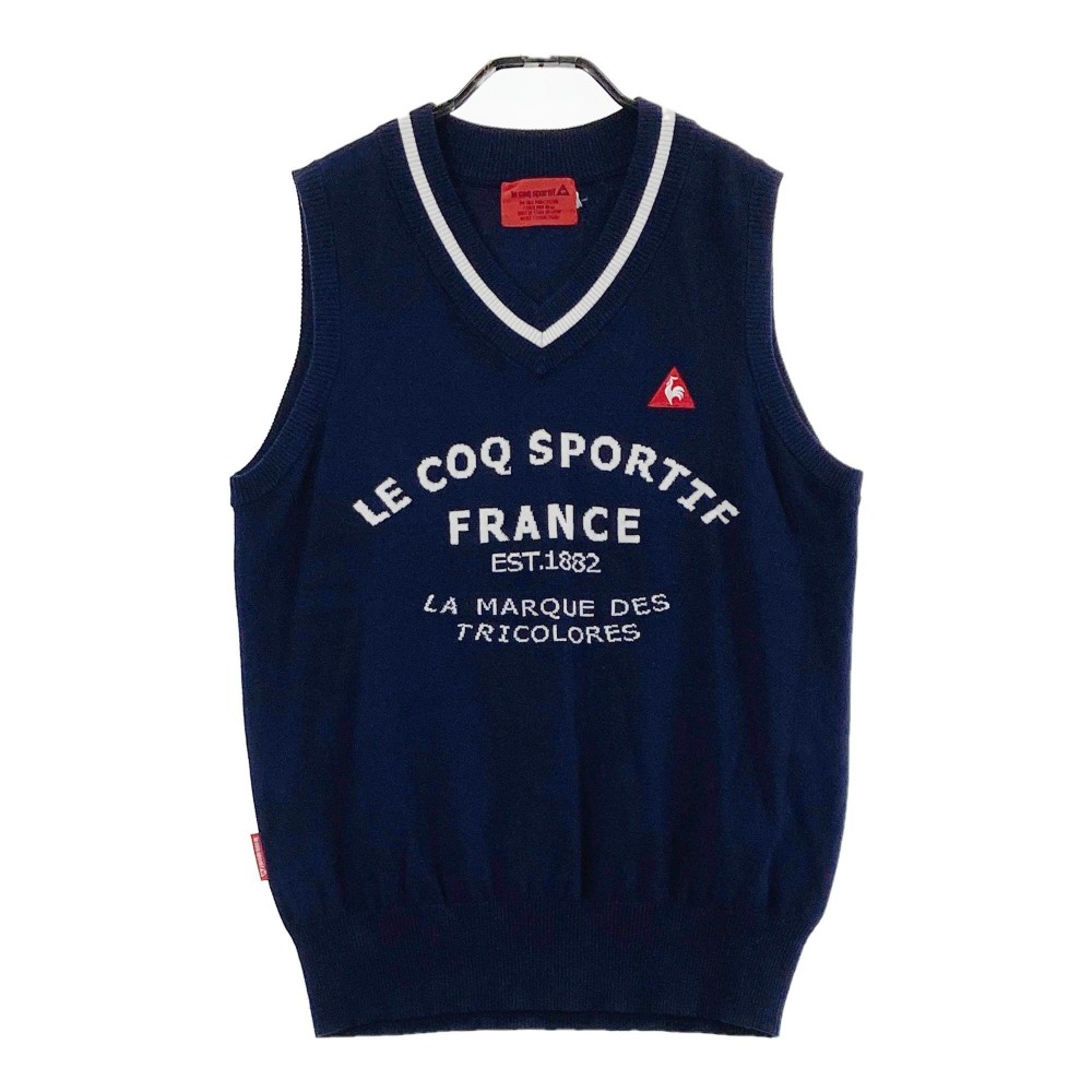 LE COQ GOLF ルコックゴルフ ニットベスト ネイビー系 【中古】ゴルフウェア レディース