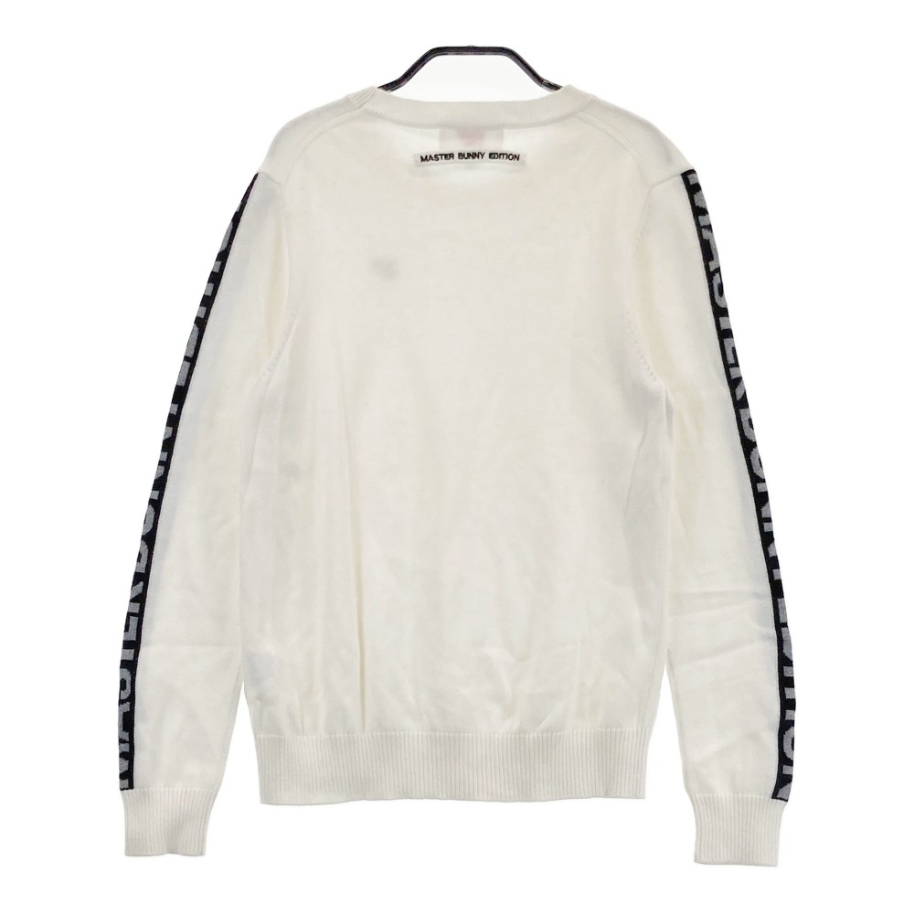 MASTER BUNNY EDITION マスターバニーエディション カシミヤ混 ニットセーター サイドロゴ ホワイト系 0 【中古】ゴルフウェア レディース
