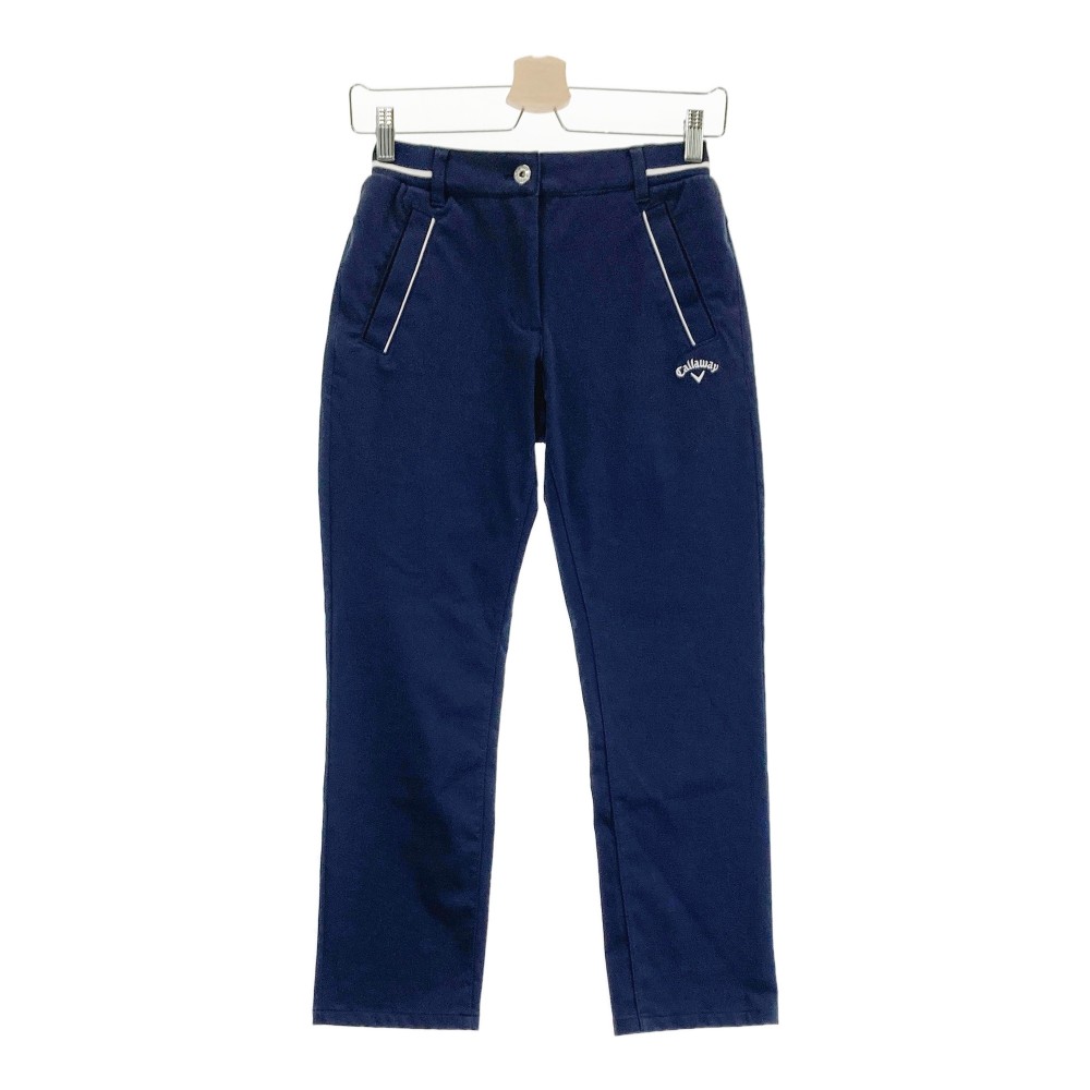 CALLAWAY キャロウェイ 2024年モデル コットン混 ストレッチパンツ ネイビー系 SS 【中古】ゴルフウェア レディース