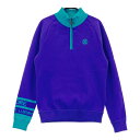 G/FORE ジーフォア ; ハーフジップ 長袖ニットセーター パープル系 36 【中古】ゴルフウェア レディース