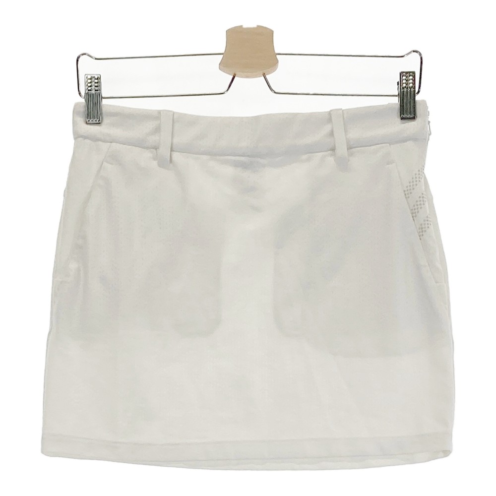 ADIDAS GOLF アディダスゴルフ ストレッチスカート ホワイト系 M 【中古】ゴルフウェア レディース