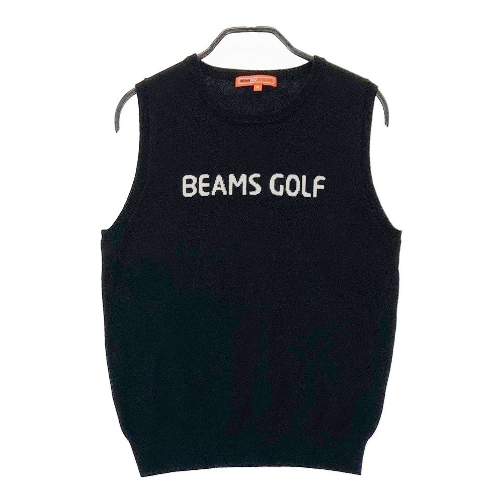 BEAMS GOLF ビームスゴルフ ニットベスト ブラック系 M 【中古】ゴルフウェア レディース