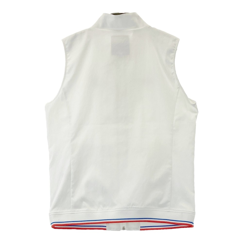 LE COQ GOLF ルコックゴルフ 裏メッシュジップベスト ホワイト系 L 【中古】ゴルフウェア レディース