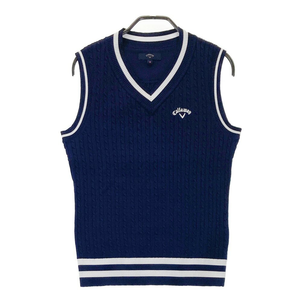 CALLAWAY キャロウェイ ニットベスト ネイビー系 M 【中古】ゴルフウェア レディース