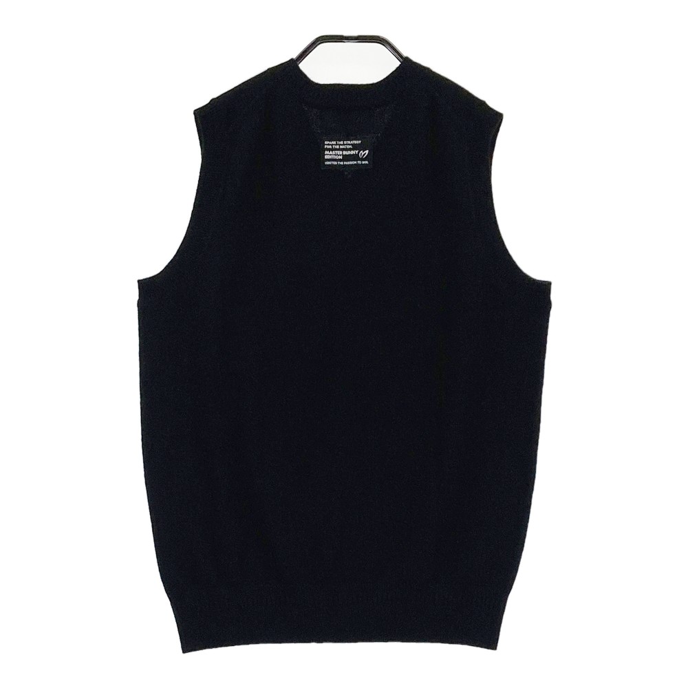 MASTER BUNNY EDITION マスターバニーエディション カシミヤ ニットベスト ブラック系 0 【中古】ゴルフウェア レディース
