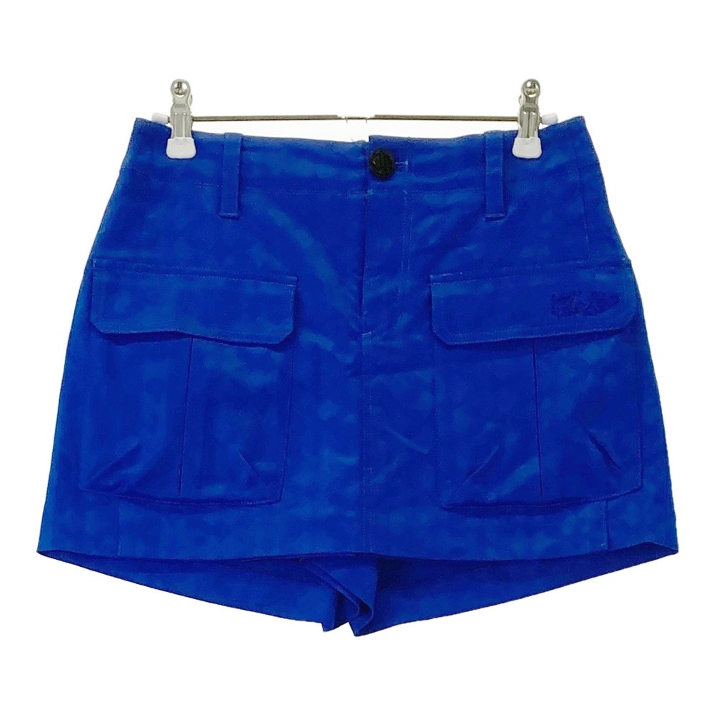 DANCE WITH DRAGON ダンスウィズドラゴン キュロットスカート 総柄 ブルー系 1 【中古】ゴルフウェア レディース