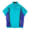 LE COQ GOLF ルコックゴルフ ハーフジップ 半袖ジャケット ブルー系 L 【中古】ゴルフウェア レディース