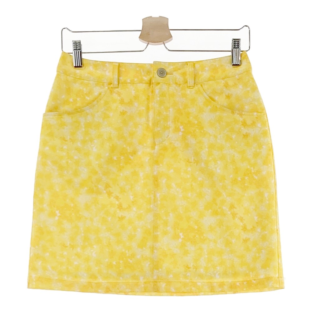 BEAMS GOLF ビームスゴルフ ドットエアー スカート 総柄 イエロー系 M 【中古】ゴルフウェア レディース