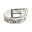 TOMMY HILFIGER GOLF トミー ヒルフィガーゴルフ メッシュ切替 ベルト 総柄 ホワイト系 【中古】ゴルフウェア