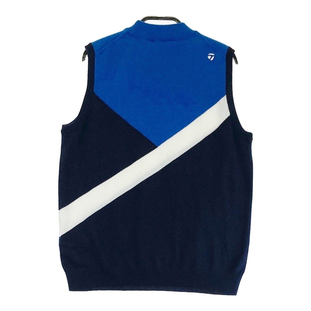 TAYLOR MADE テーラーメイド モックネック ニットベスト ブルー系 M 【中古】ゴルフウェア レディース