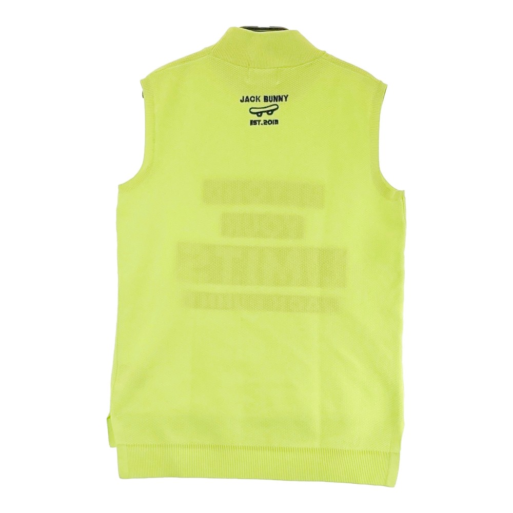 JACK BUNNY ジャックバニー ハイネック ニットベスト イエロー系 0 【中古】ゴルフウェア レディース