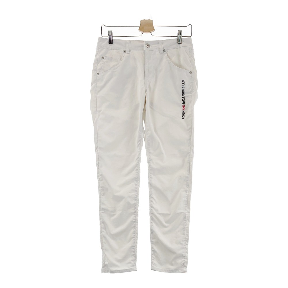 ROUGH&SWELL ラフアンドスウェル ストレッチパンツ ホワイト系 M 【中古】ゴルフウェア レディース