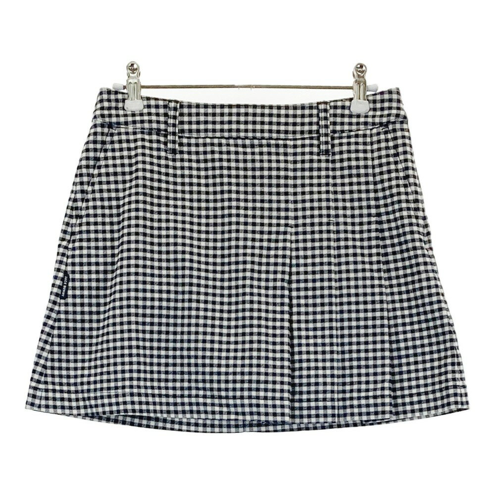 JACK BUNNY ジャックバニー インナー付きスカート ギンガムチェック ネイビー系 0 【中古】ゴルフウェア レディース