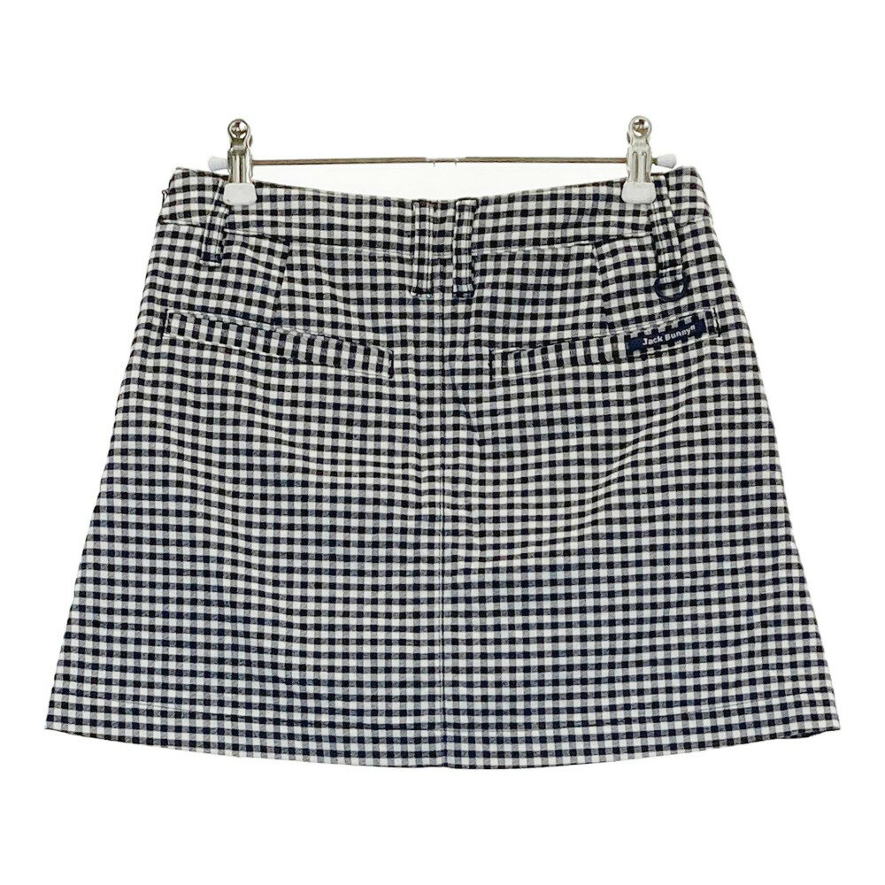 JACK BUNNY ジャックバニー インナー付きスカート ギンガムチェック ネイビー系 0 【中古】ゴルフウェア レディース