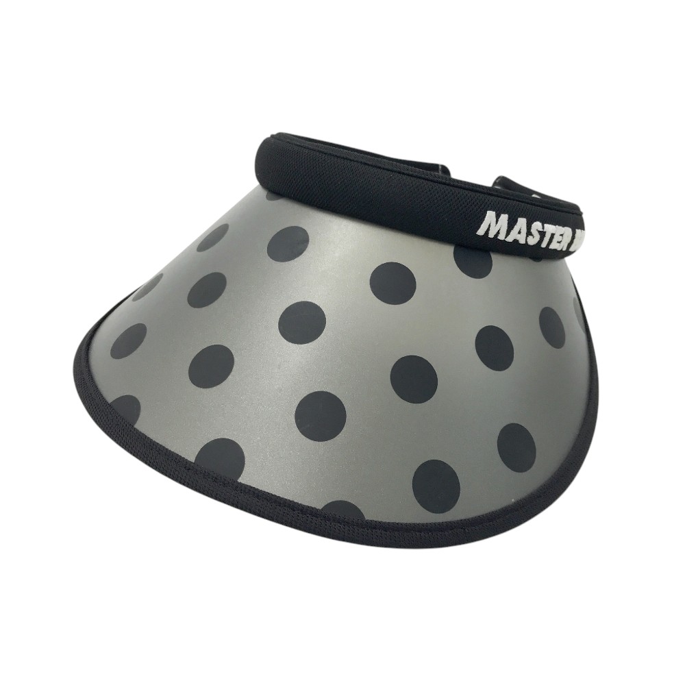 MASTER BUNNY EDITION マスターバニーエディション ツバ広サンバイザー ドット柄 ブラック系 FR 【中古】ゴルフウェア