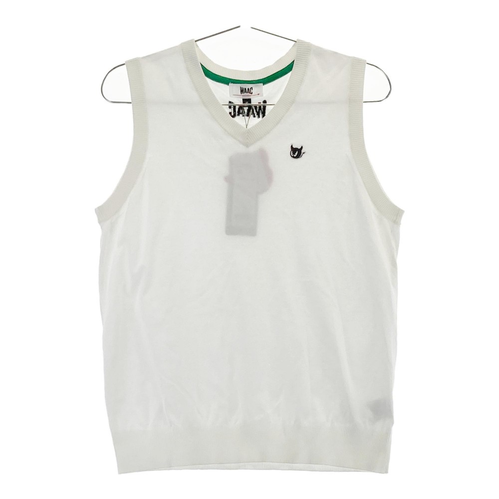 WAAC ワック 072242761 ニットベスト ホワイト系 M 【中古】ゴルフウェア レディース