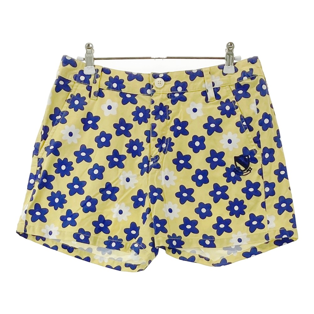 PEARLY GATES パーリーゲイツ 055-6232706 ショートパンツ 花柄 イエロー系 1 【中古】ゴルフウェア レディース