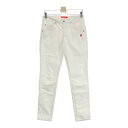 ROUGH&SWELL ラフアンドスウェル 2023年モデル ストレッチパンツ ホワイト系 M 【中古】ゴルフウェア レディース